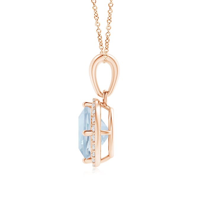 A - Aquamarine / 0.98 CT / 14 KT Rose Gold