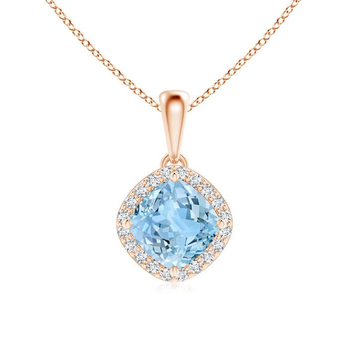 AAAA - Aquamarine / 0.98 CT / 14 KT Rose Gold