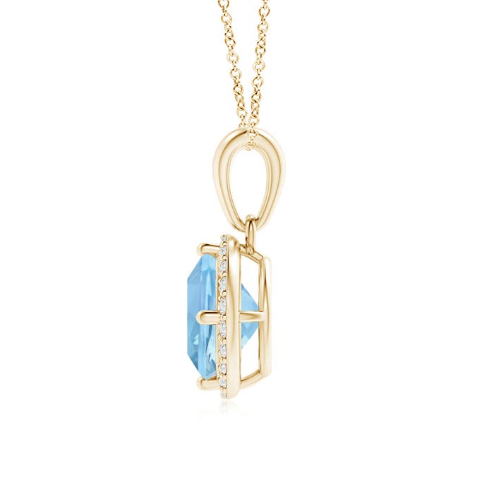 AAAA - Aquamarine / 0.98 CT / 14 KT Yellow Gold