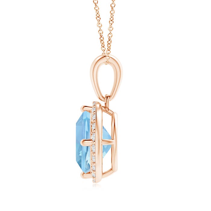 AAAA - Aquamarine / 1.56 CT / 14 KT Rose Gold