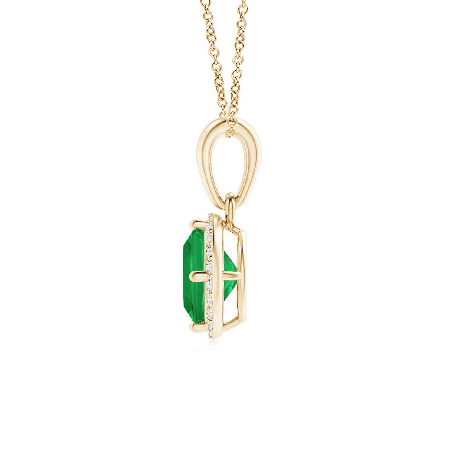 A - Emerald / 0.63 CT / 14 KT Yellow Gold