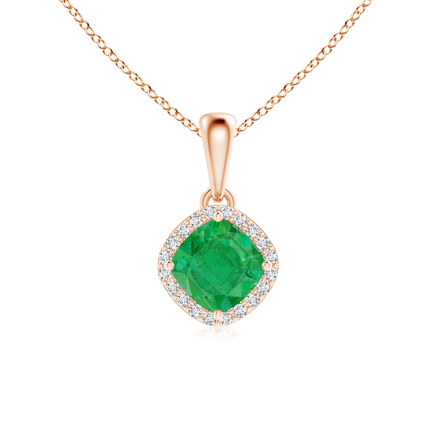 AA - Emerald / 0.63 CT / 14 KT Rose Gold