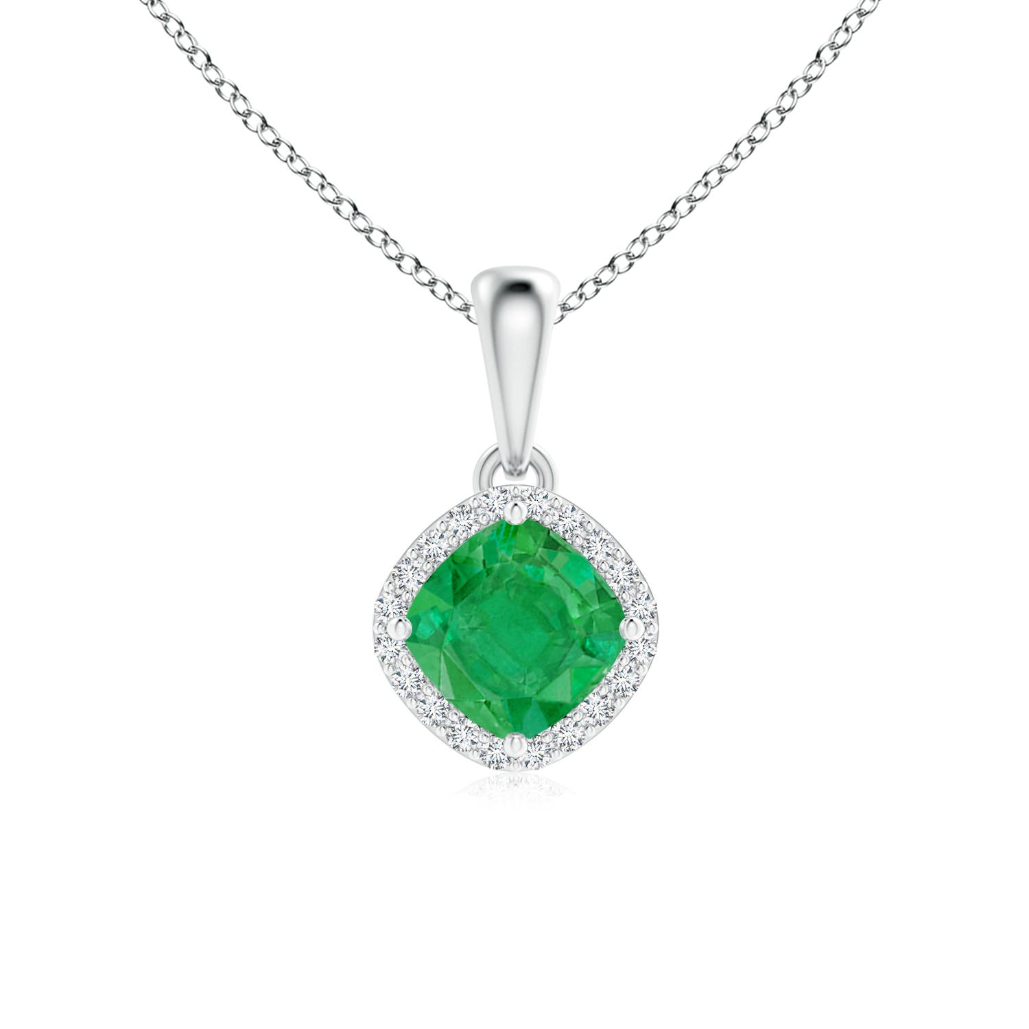 AA - Emerald / 0.63 CT / 14 KT White Gold