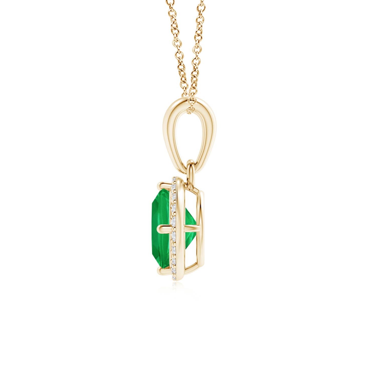 AA - Emerald / 0.63 CT / 14 KT Yellow Gold