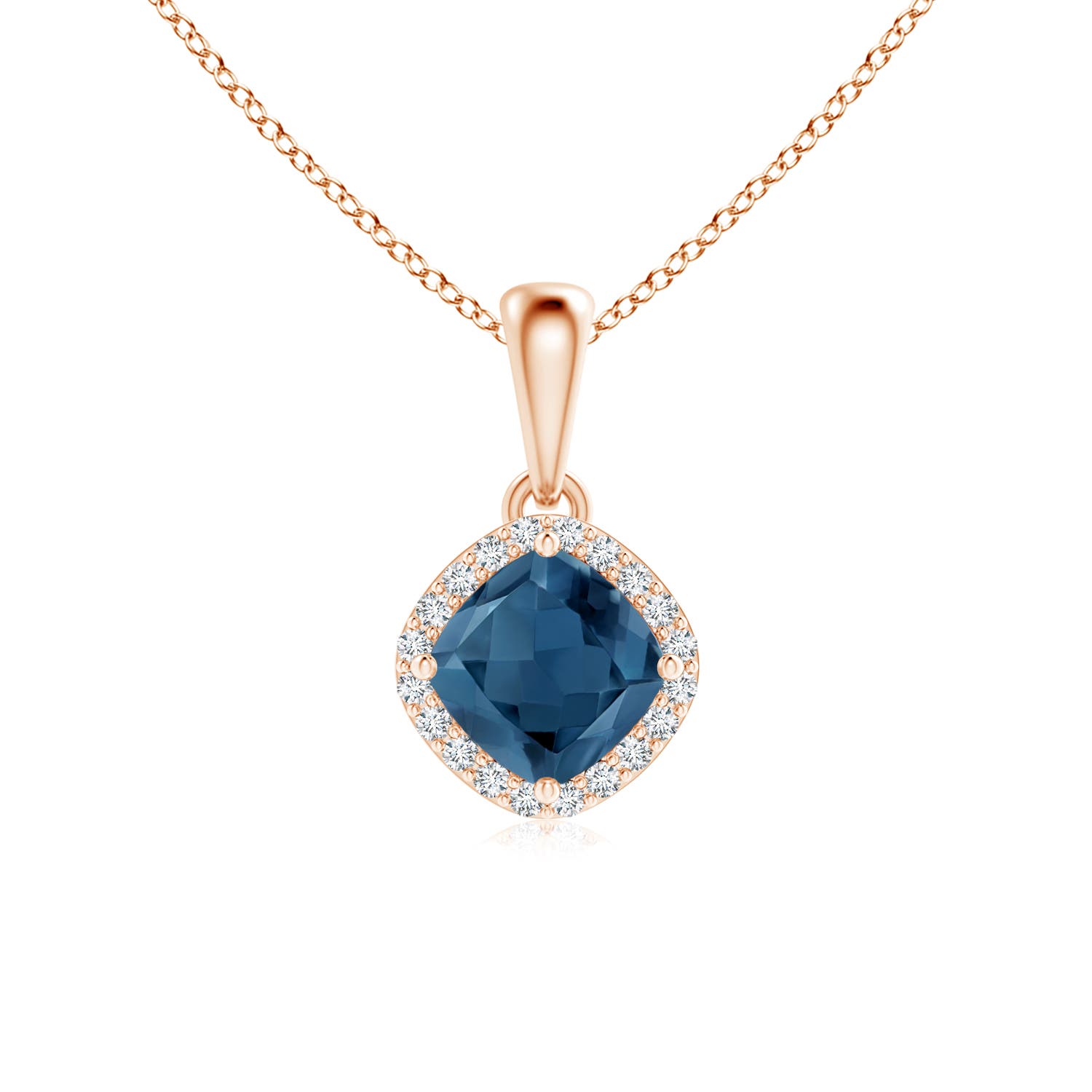 A - London Blue Topaz / 0.76 CT / 14 KT Rose Gold