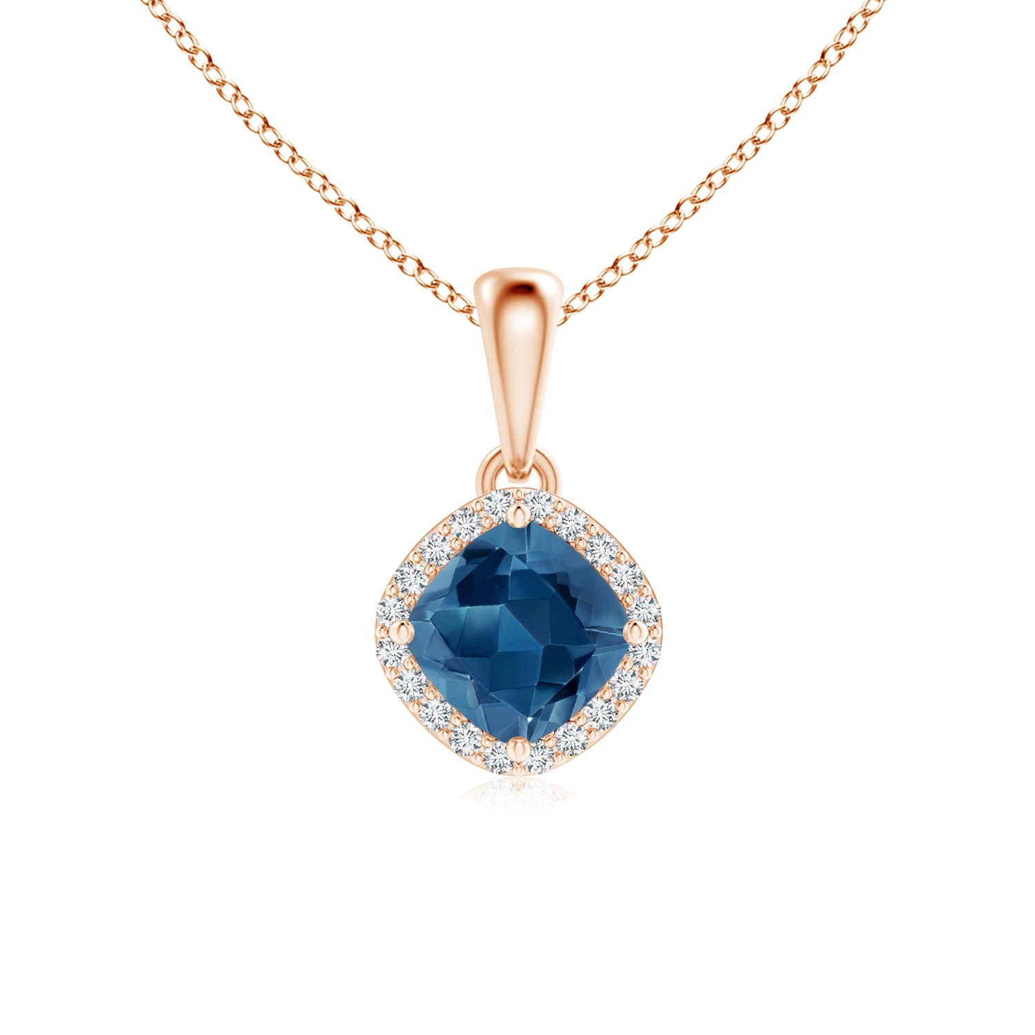 AA - London Blue Topaz / 0.76 CT / 14 KT Rose Gold