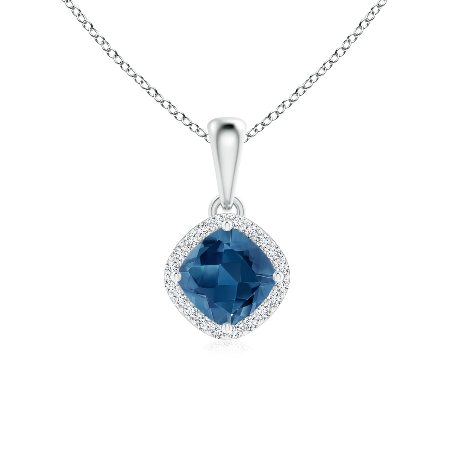 AA - London Blue Topaz / 0.76 CT / 14 KT White Gold