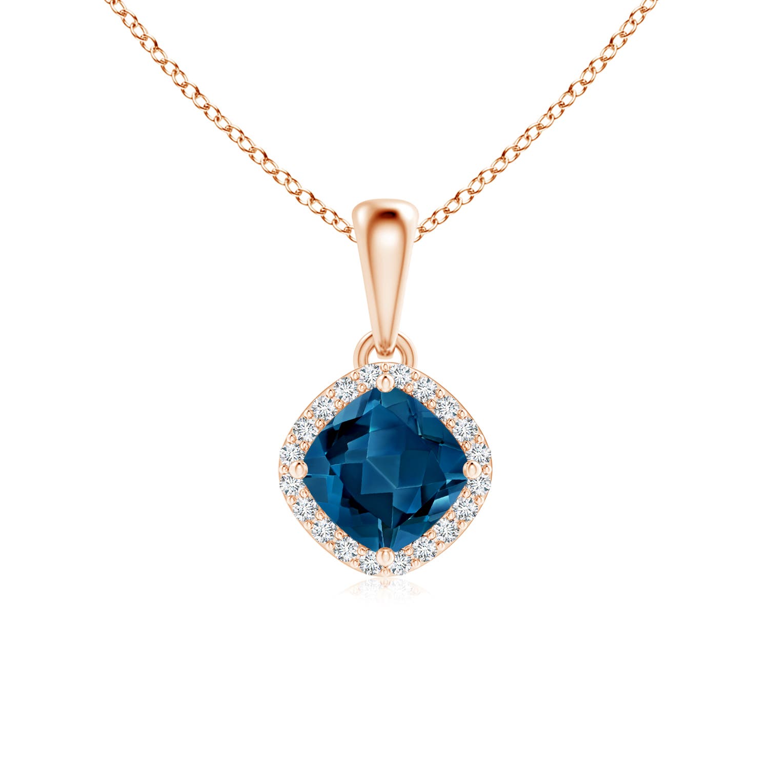 AAA - London Blue Topaz / 0.76 CT / 14 KT Rose Gold