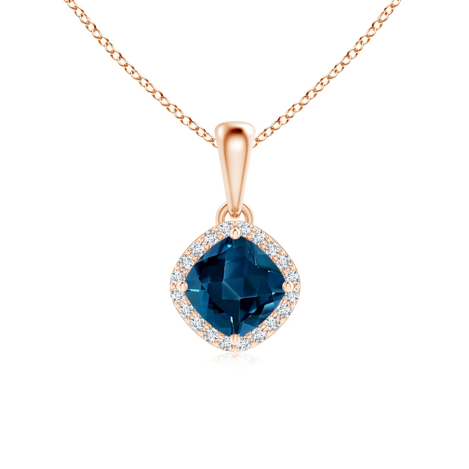 AAAA - London Blue Topaz / 0.76 CT / 14 KT Rose Gold