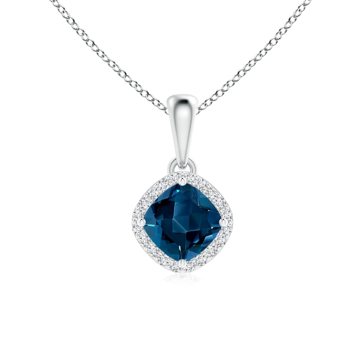 AAAA - London Blue Topaz / 0.76 CT / 14 KT White Gold