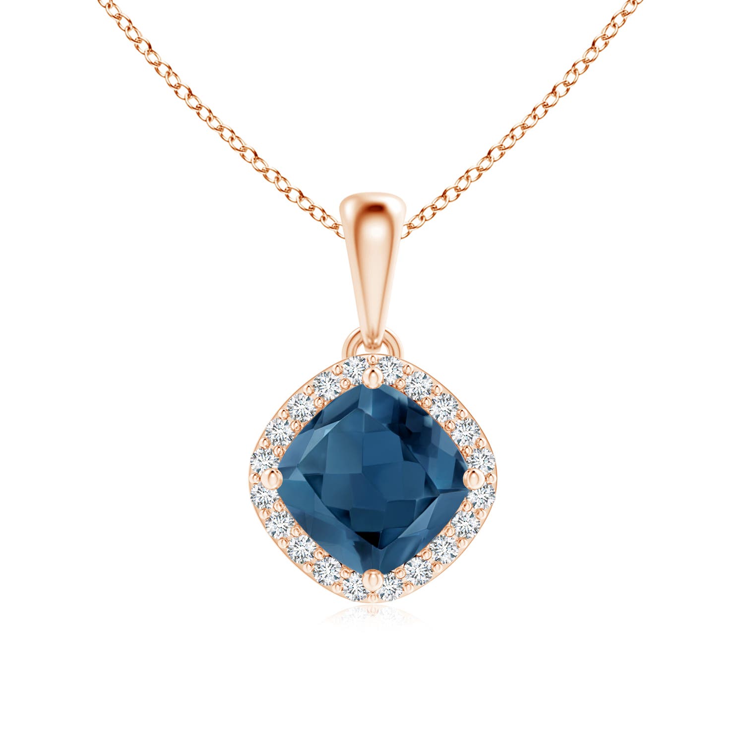 A - London Blue Topaz / 1.2 CT / 14 KT Rose Gold