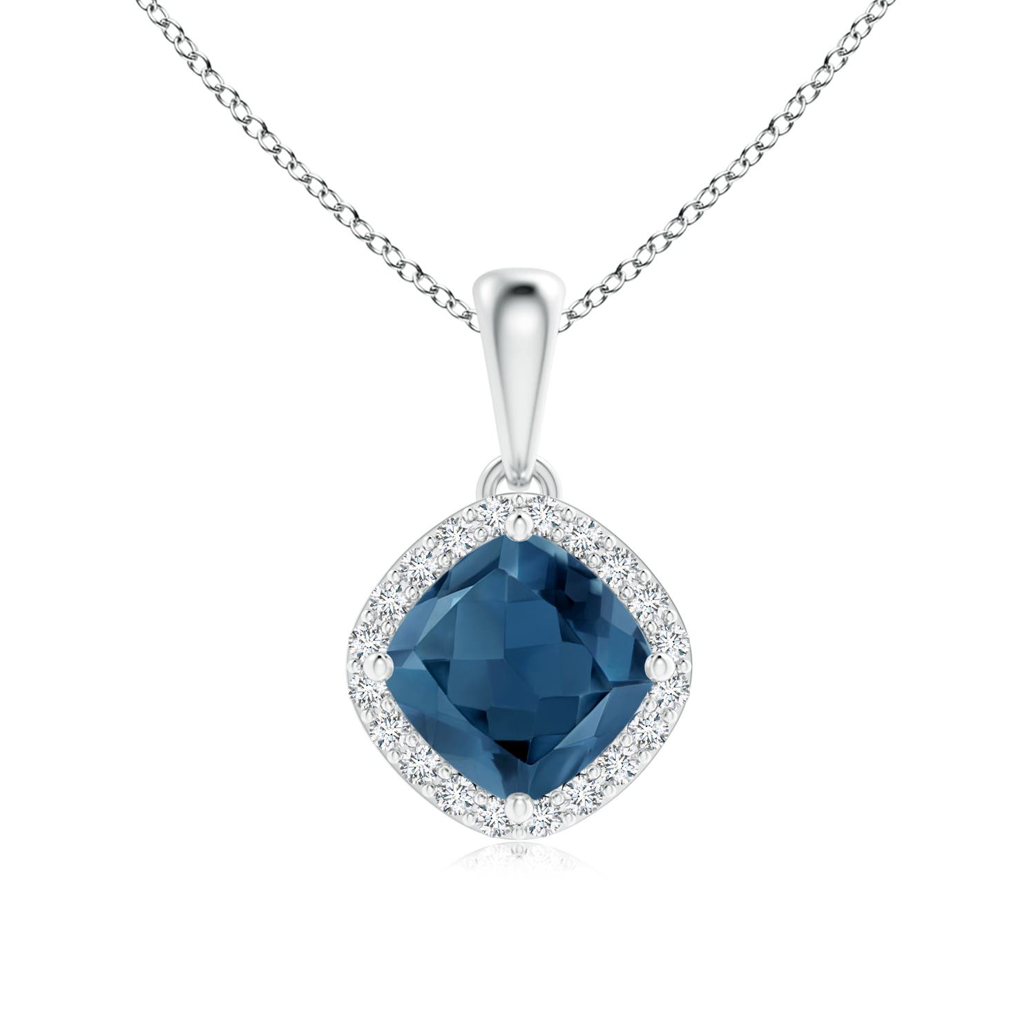 A - London Blue Topaz / 1.2 CT / 14 KT White Gold