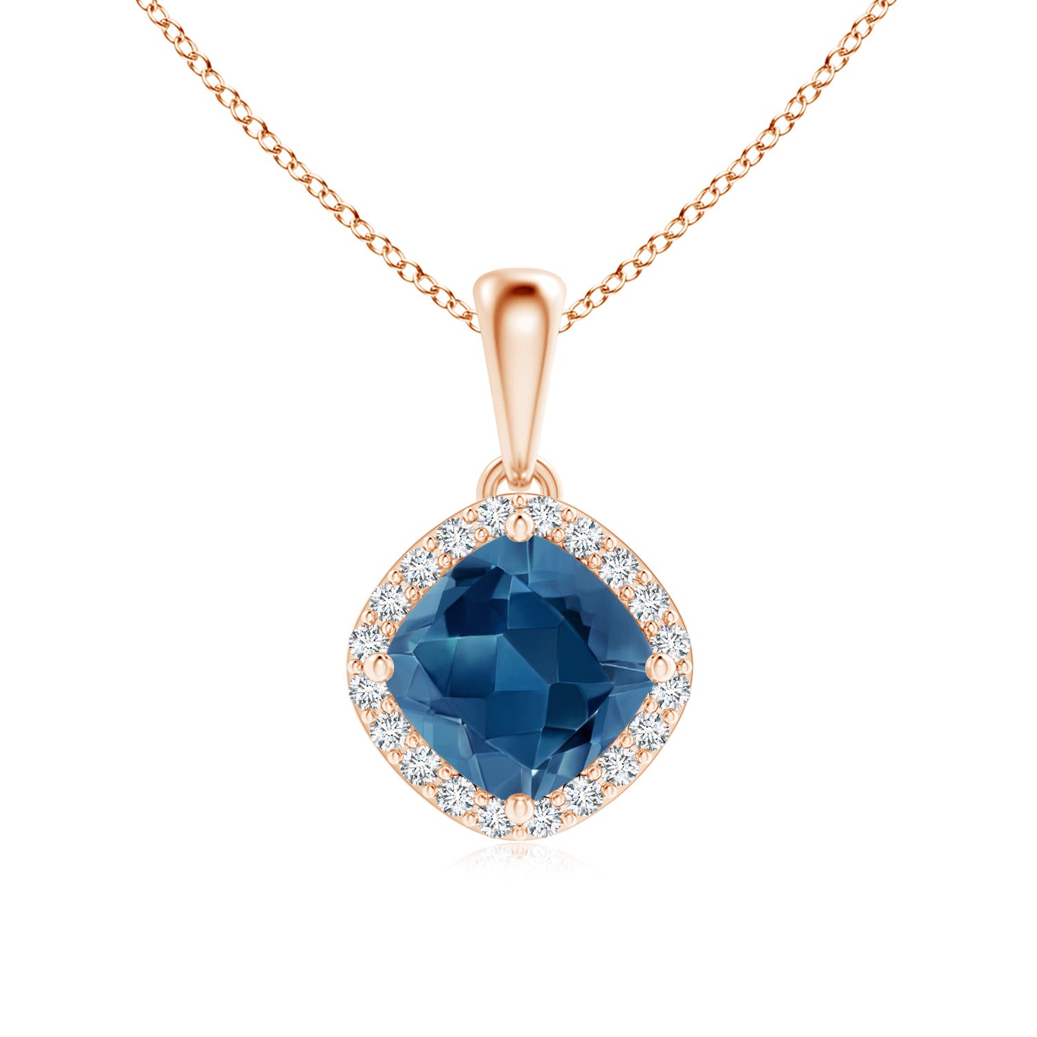 AA - London Blue Topaz / 1.2 CT / 14 KT Rose Gold