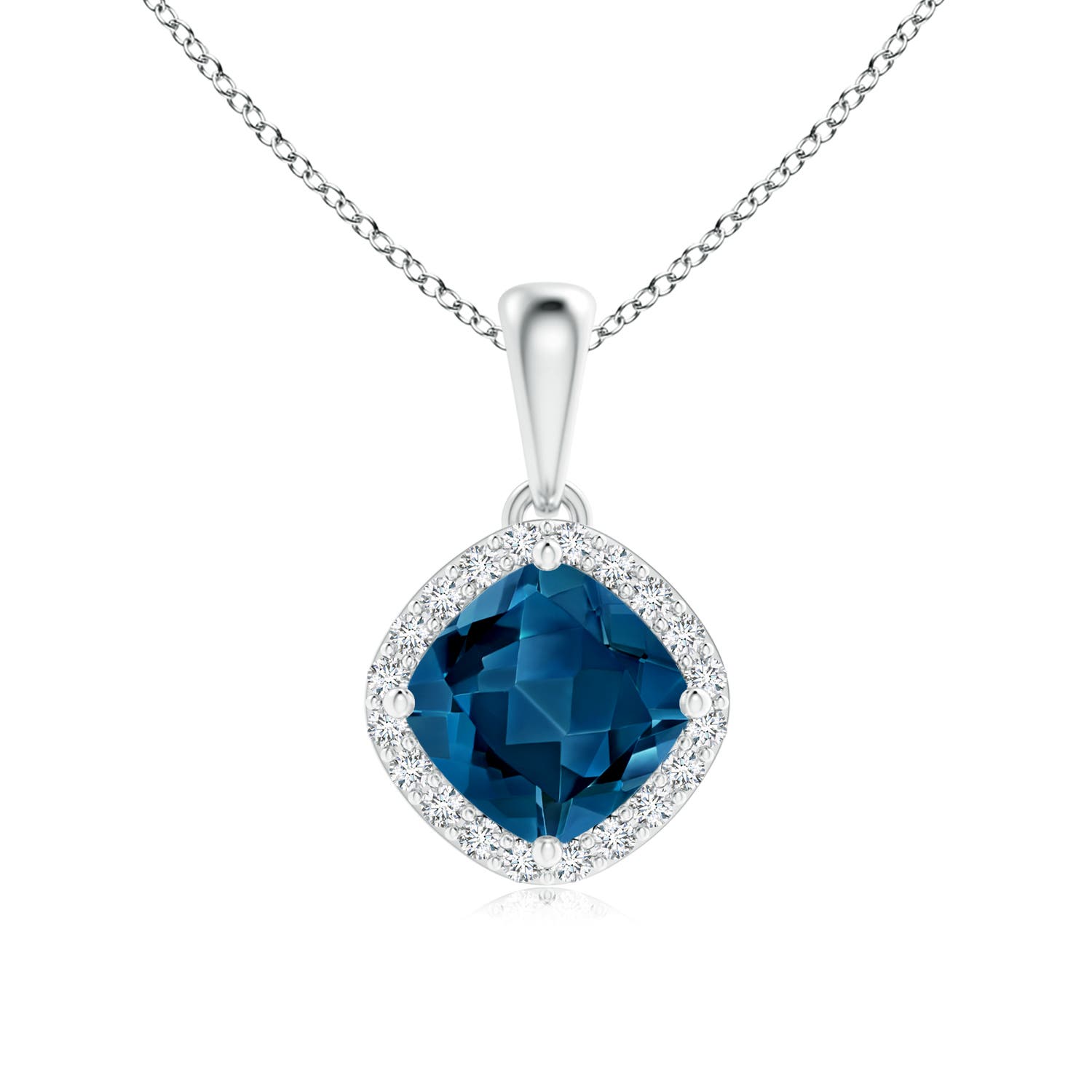 AAA - London Blue Topaz / 1.2 CT / 14 KT White Gold