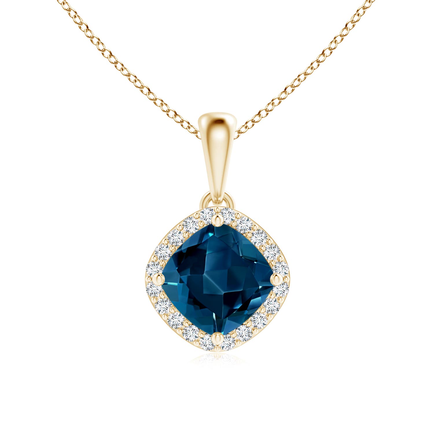 AAAA - London Blue Topaz / 1.2 CT / 14 KT Yellow Gold