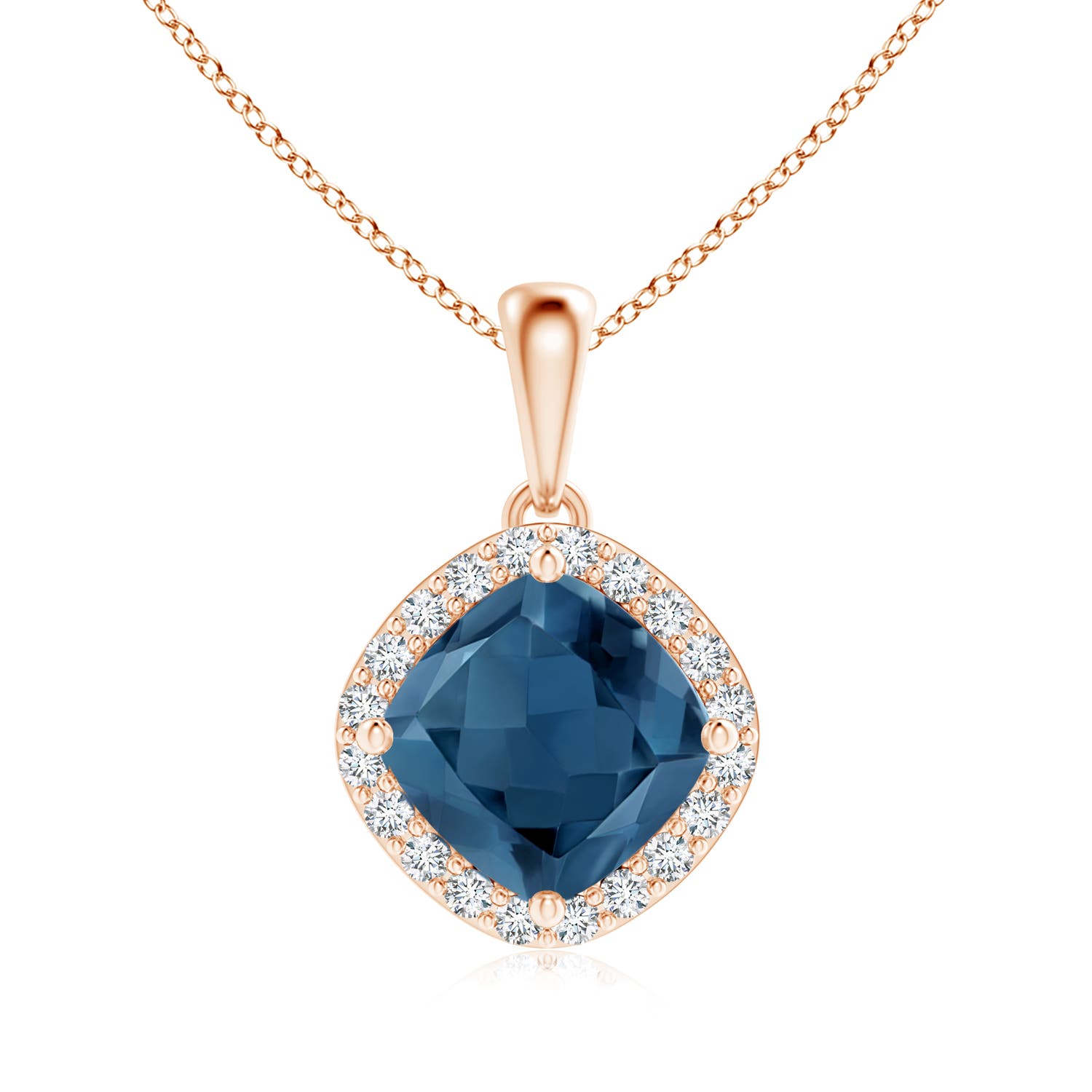 A - London Blue Topaz / 2.01 CT / 14 KT Rose Gold