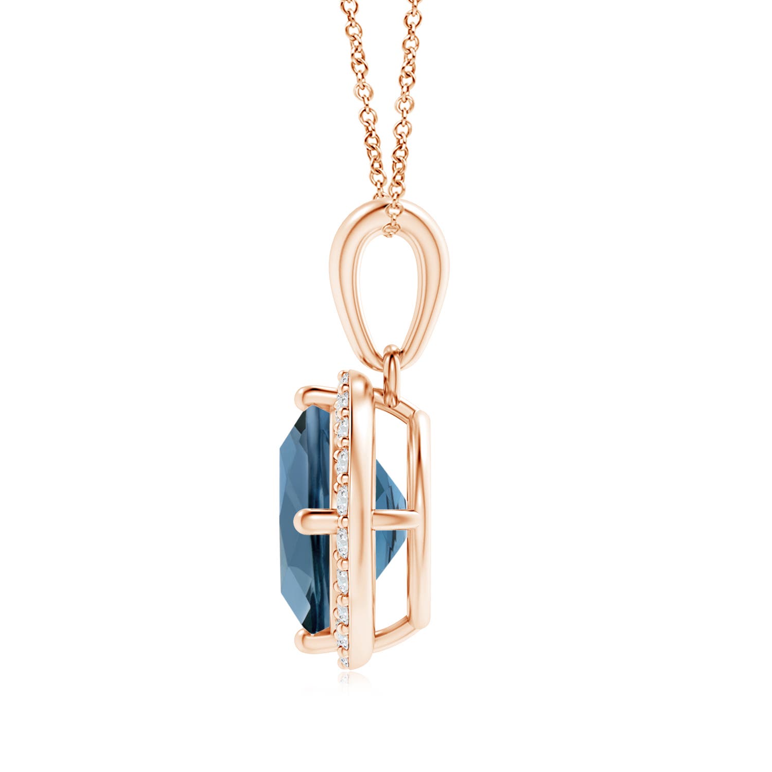 A - London Blue Topaz / 2.01 CT / 14 KT Rose Gold