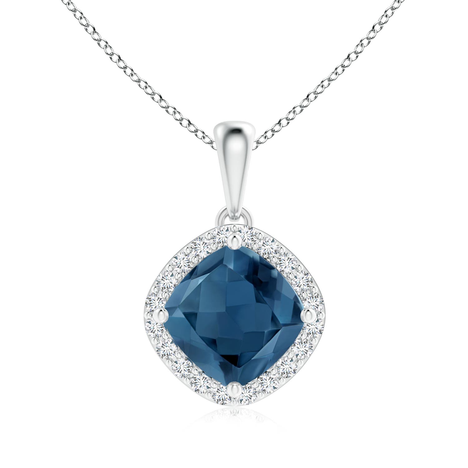 A - London Blue Topaz / 2.01 CT / 14 KT White Gold