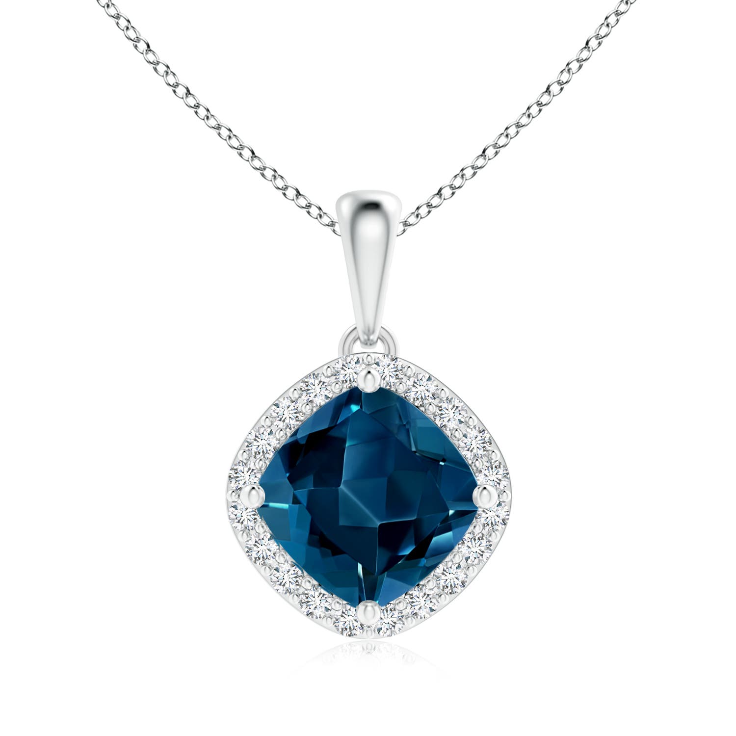 AAAA - London Blue Topaz / 2.01 CT / 14 KT White Gold