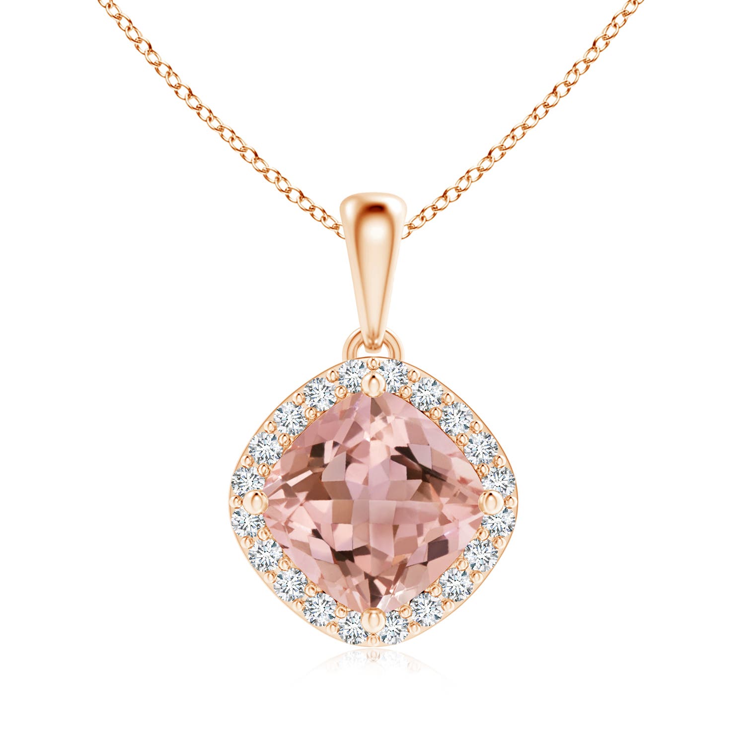 AAAA - Morganite / 6.95 CT / 18 KT Rose Gold