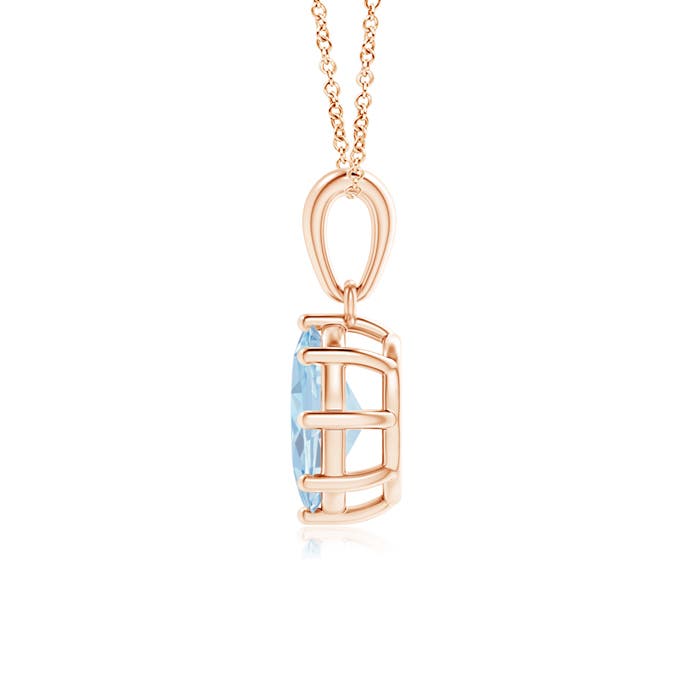 A - Aquamarine / 0.6 CT / 14 KT Rose Gold