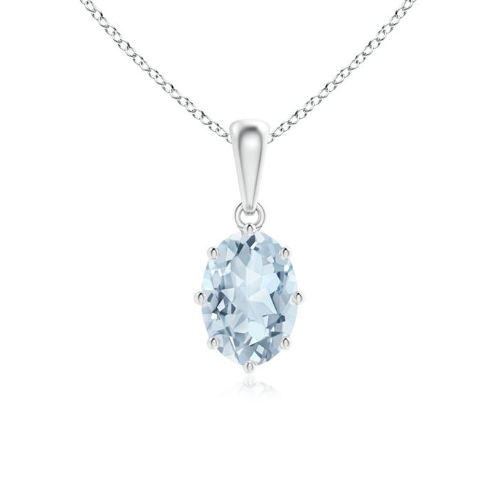 A - Aquamarine / 0.6 CT / 14 KT White Gold