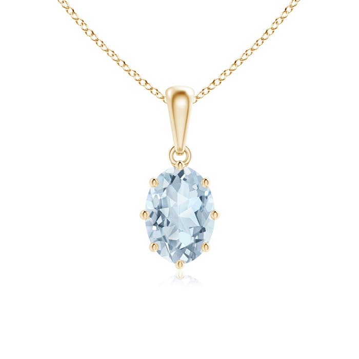 A - Aquamarine / 0.6 CT / 14 KT Yellow Gold