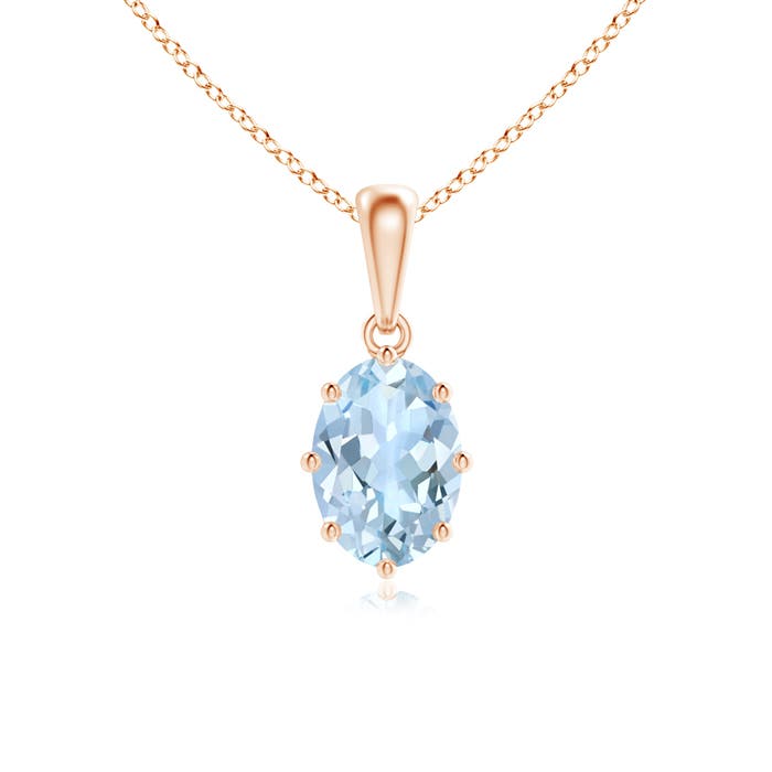 AA - Aquamarine / 0.6 CT / 14 KT Rose Gold