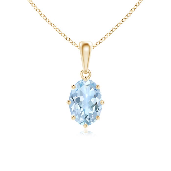 AA - Aquamarine / 0.6 CT / 14 KT Yellow Gold