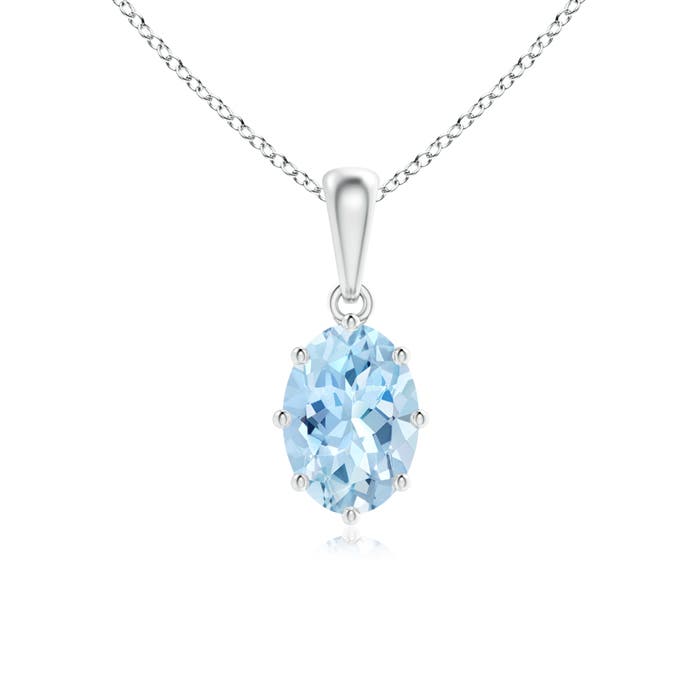 AAA - Aquamarine / 0.6 CT / 14 KT White Gold