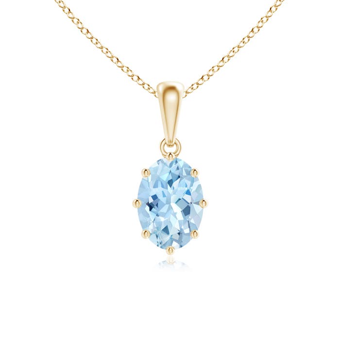 AAA - Aquamarine / 0.6 CT / 14 KT Yellow Gold