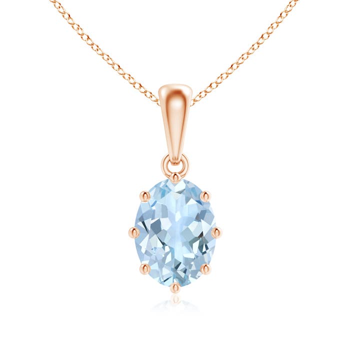 AA - Aquamarine / 1 CT / 14 KT Rose Gold