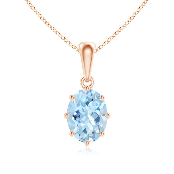 AAA - Aquamarine / 1 CT / 14 KT Rose Gold