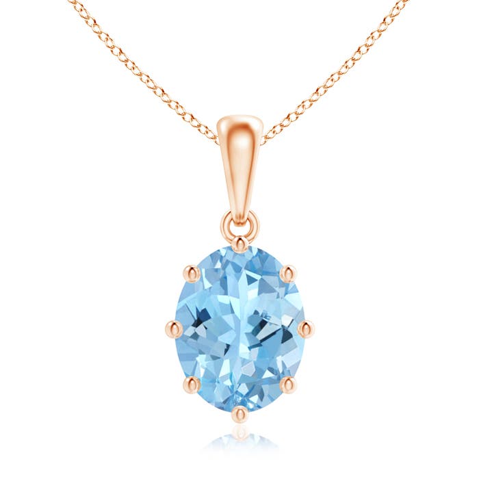 AAAA - Aquamarine / 1.5 CT / 14 KT Rose Gold