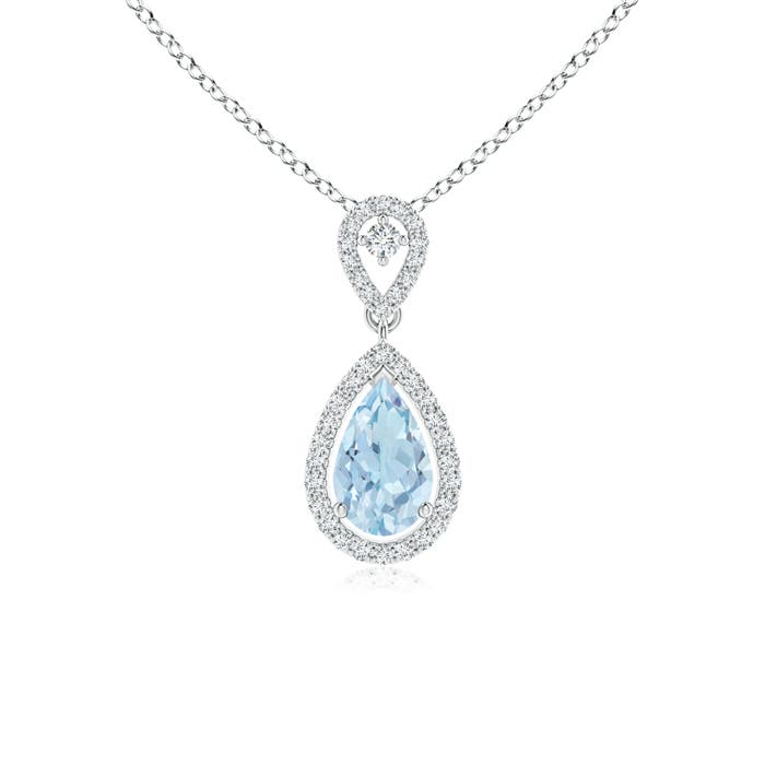 AA - Aquamarine / 0.84 CT / 14 KT White Gold