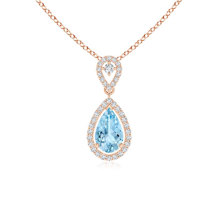 AAAA - Aquamarine / 0.84 CT / 14 KT Rose Gold