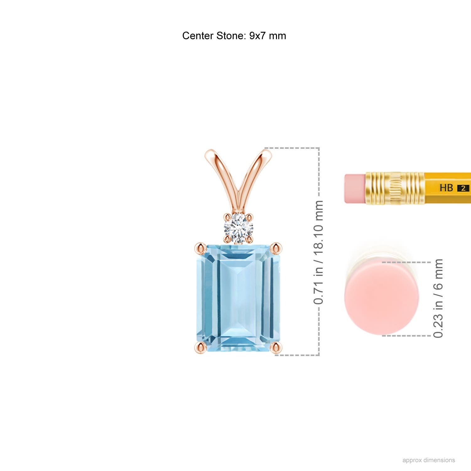 AAA - Aquamarine / 2.07 CT / 14 KT Rose Gold