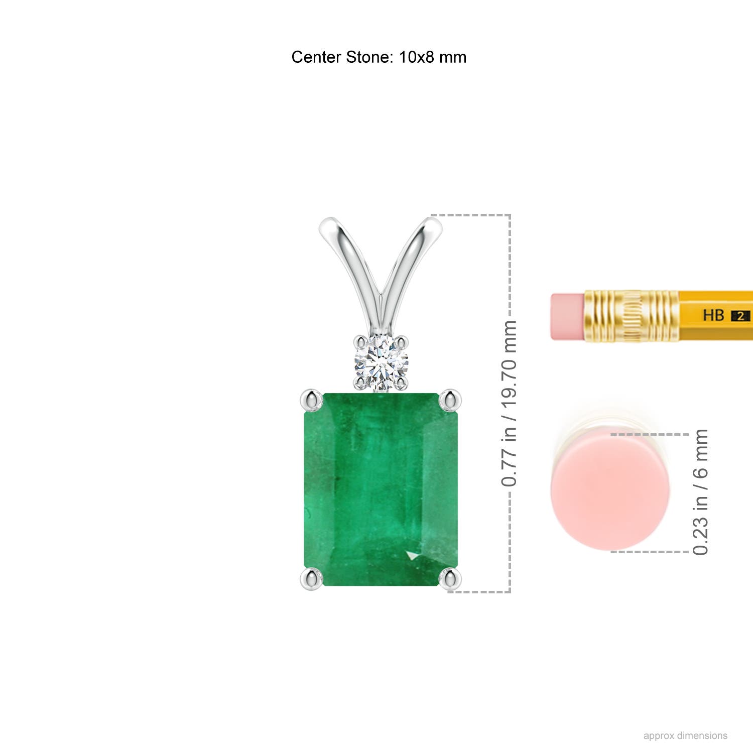 A - Emerald / 2.96 CT / 14 KT White Gold