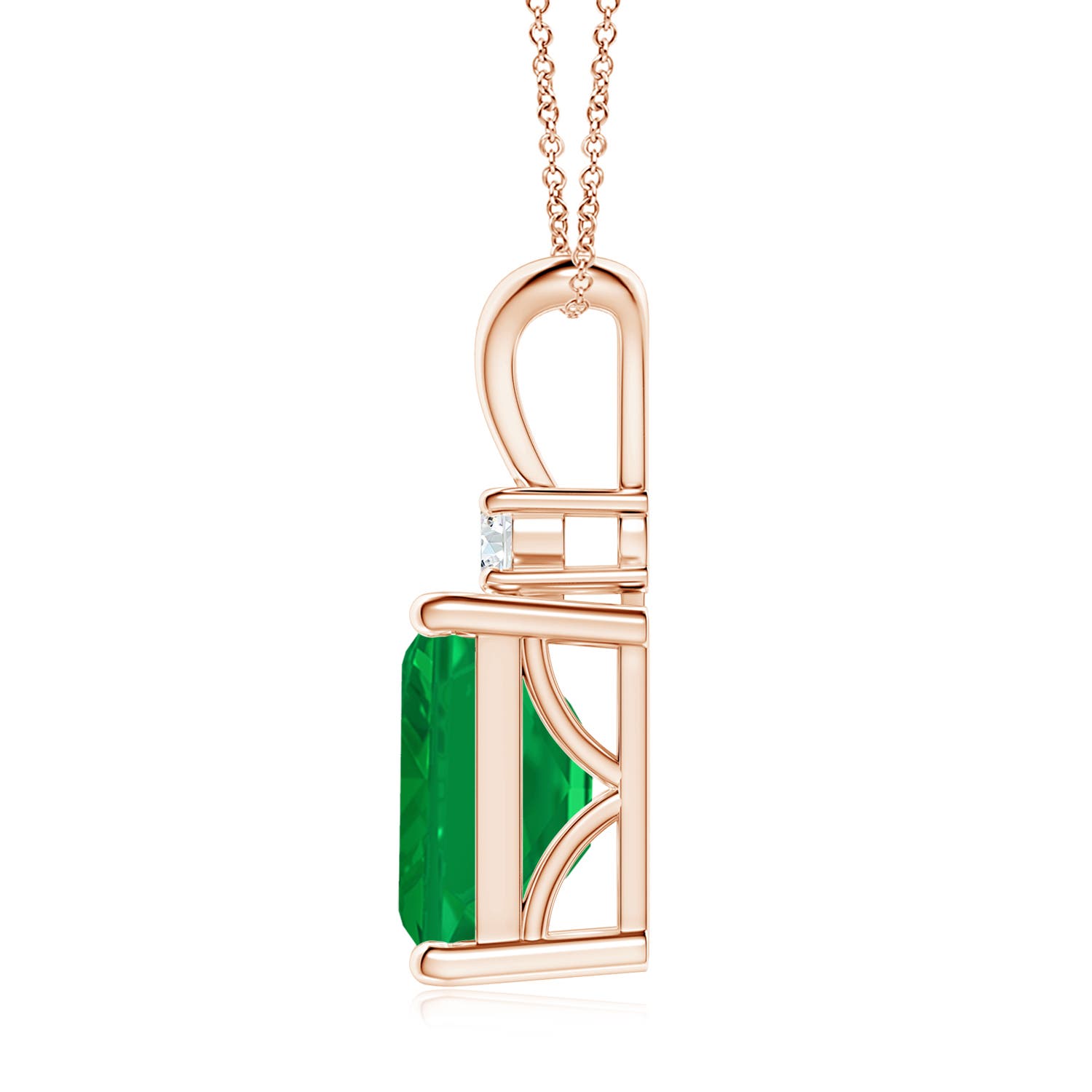 AA - Emerald / 2.96 CT / 14 KT Rose Gold