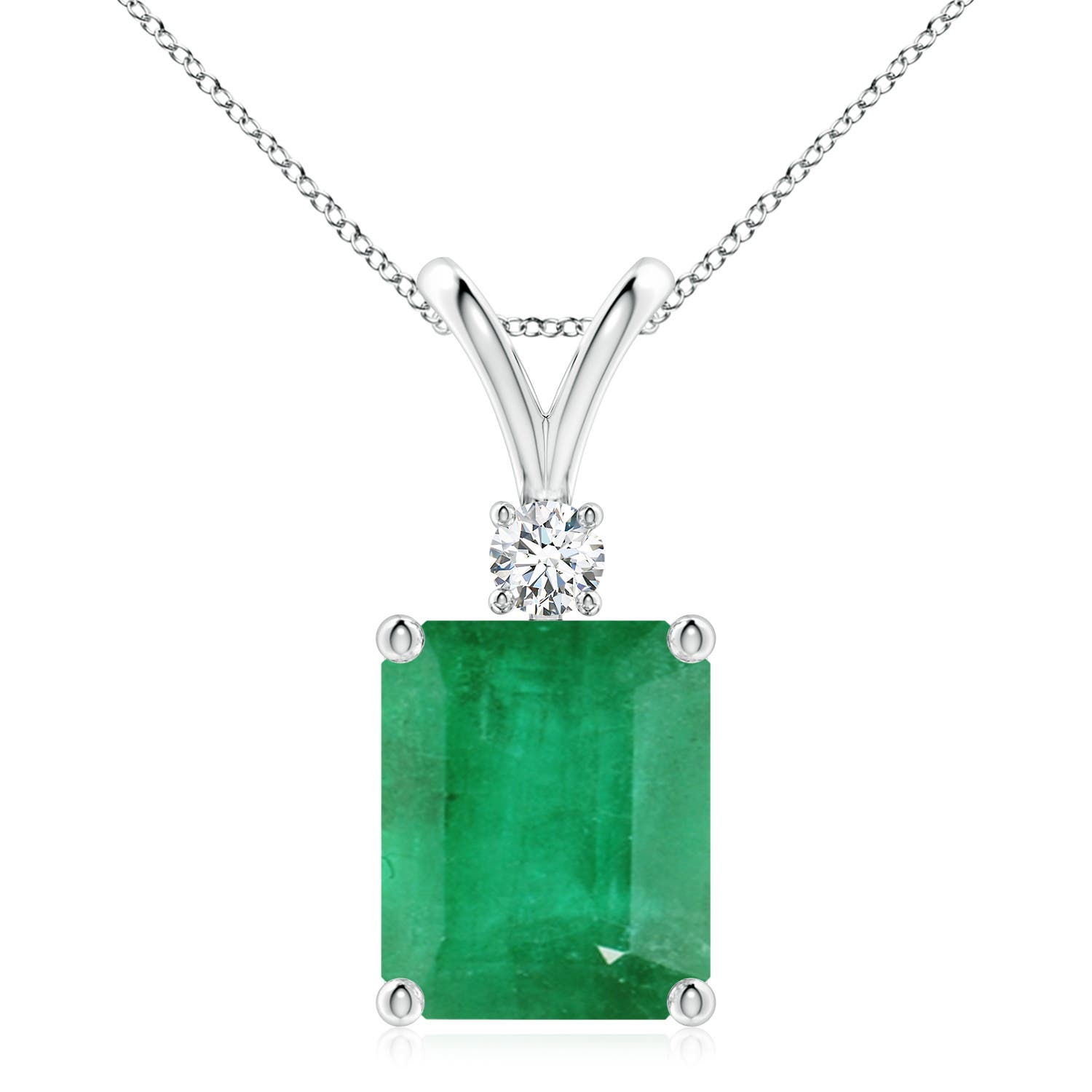 A - Emerald / 5.91 CT / 14 KT White Gold