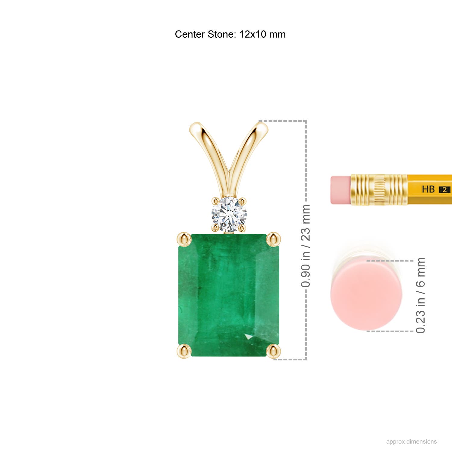 A - Emerald / 5.91 CT / 14 KT Yellow Gold