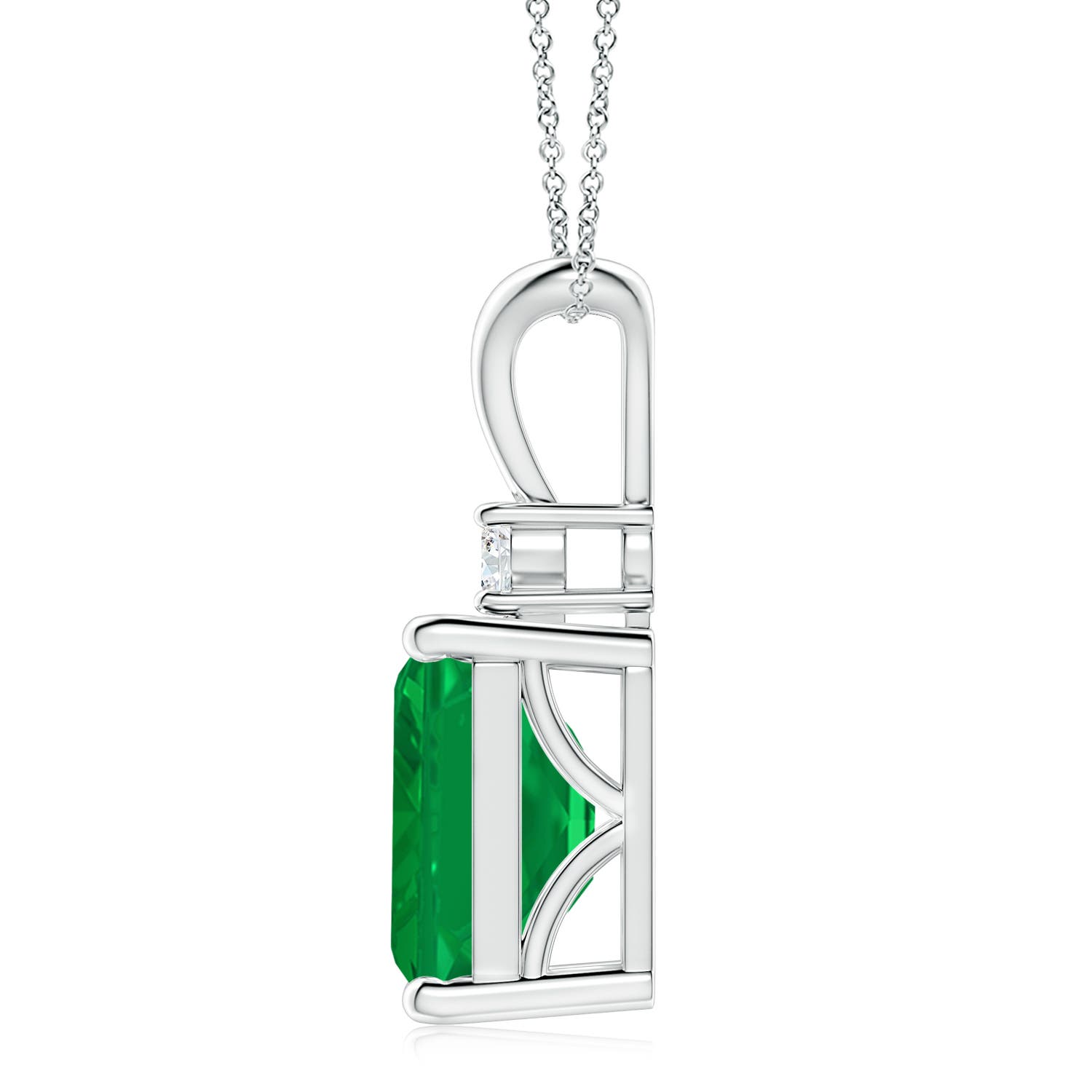 AA - Emerald / 5.91 CT / 14 KT White Gold