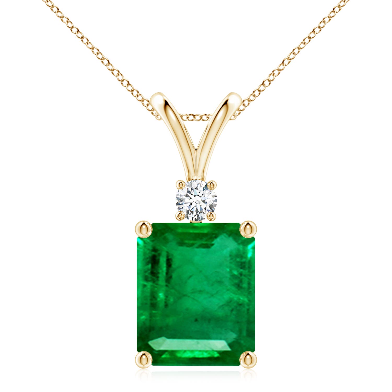 AAA - Emerald / 5.91 CT / 14 KT Yellow Gold