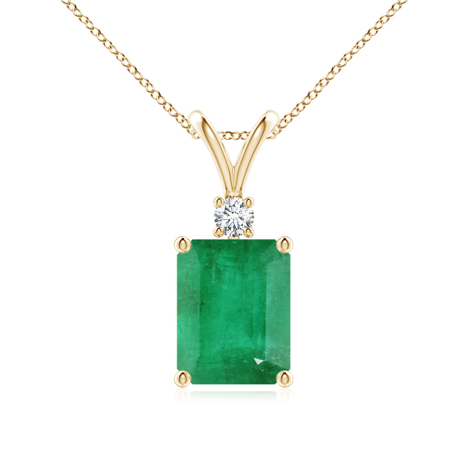 A - Emerald / 2.32 CT / 14 KT Yellow Gold
