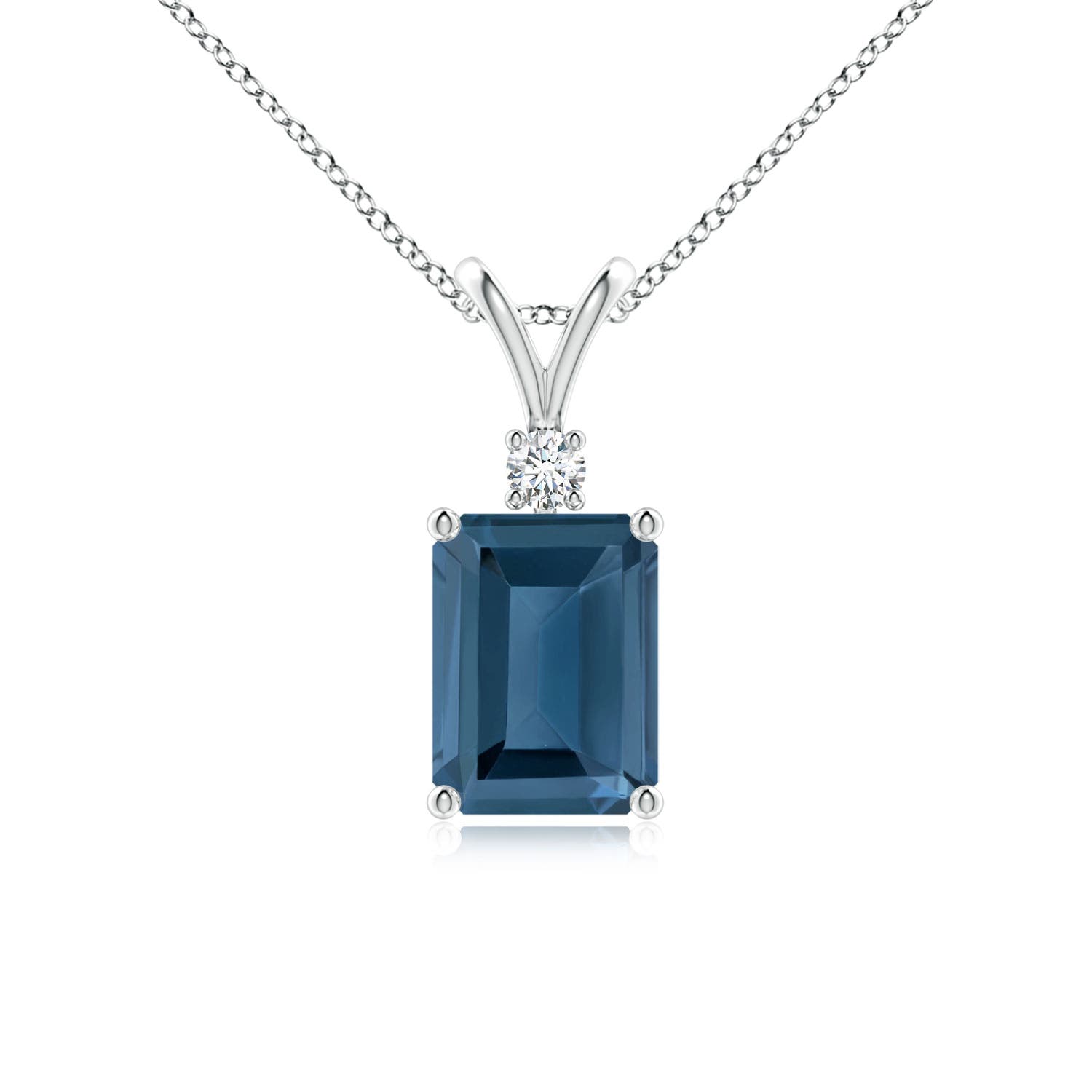 A - London Blue Topaz / 1.99 CT / 14 KT White Gold