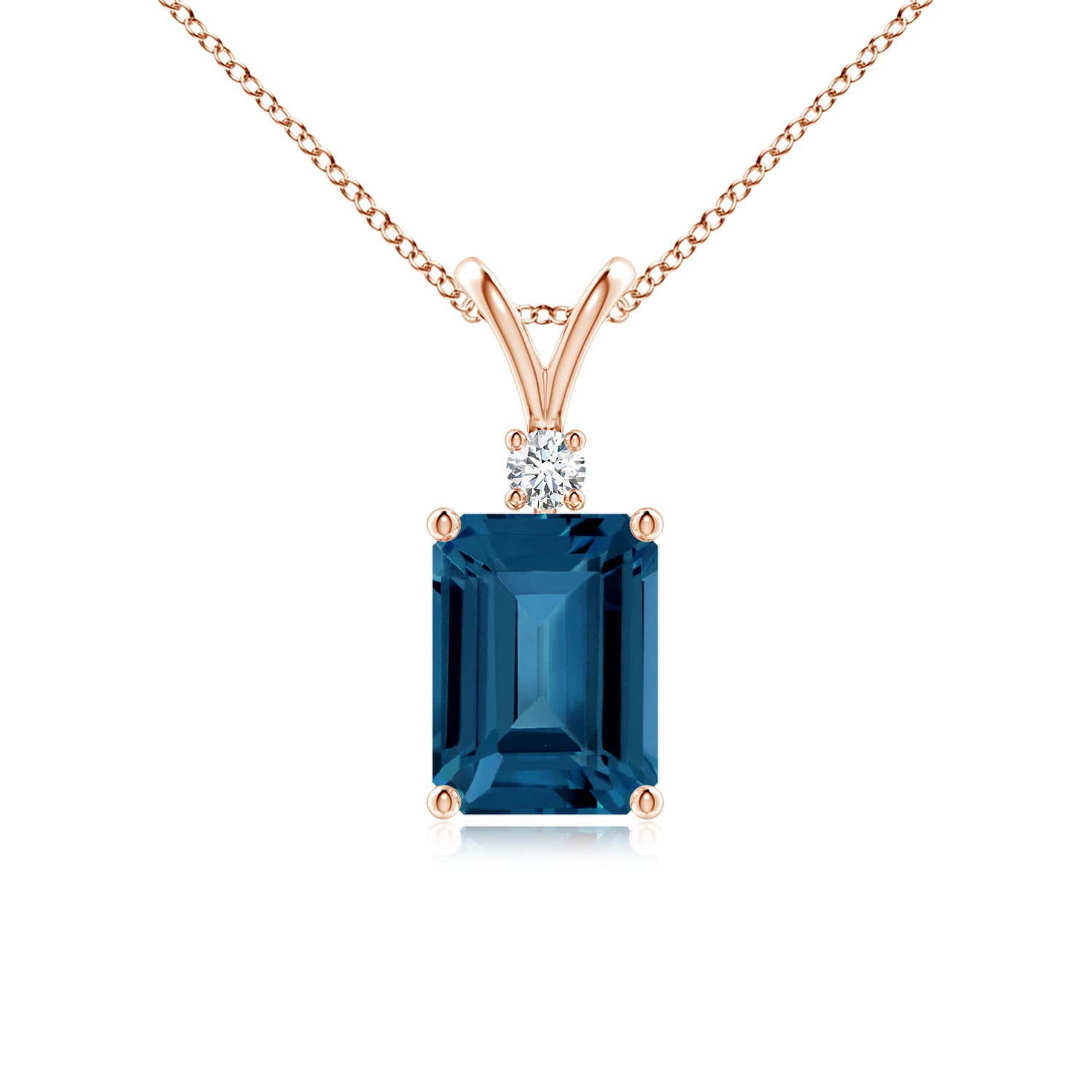 AAA - London Blue Topaz / 1.99 CT / 14 KT Rose Gold