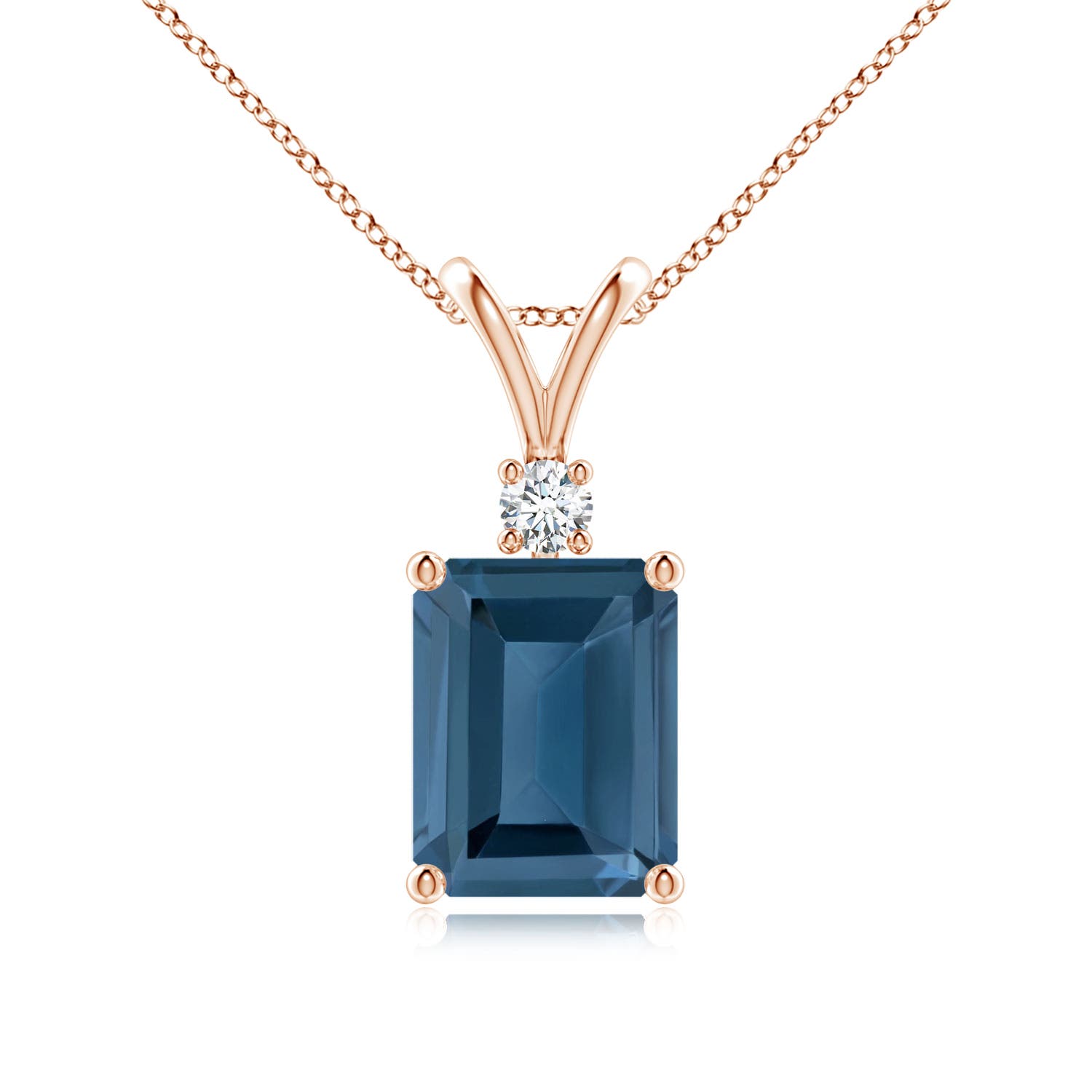 A - London Blue Topaz / 2.82 CT / 14 KT Rose Gold