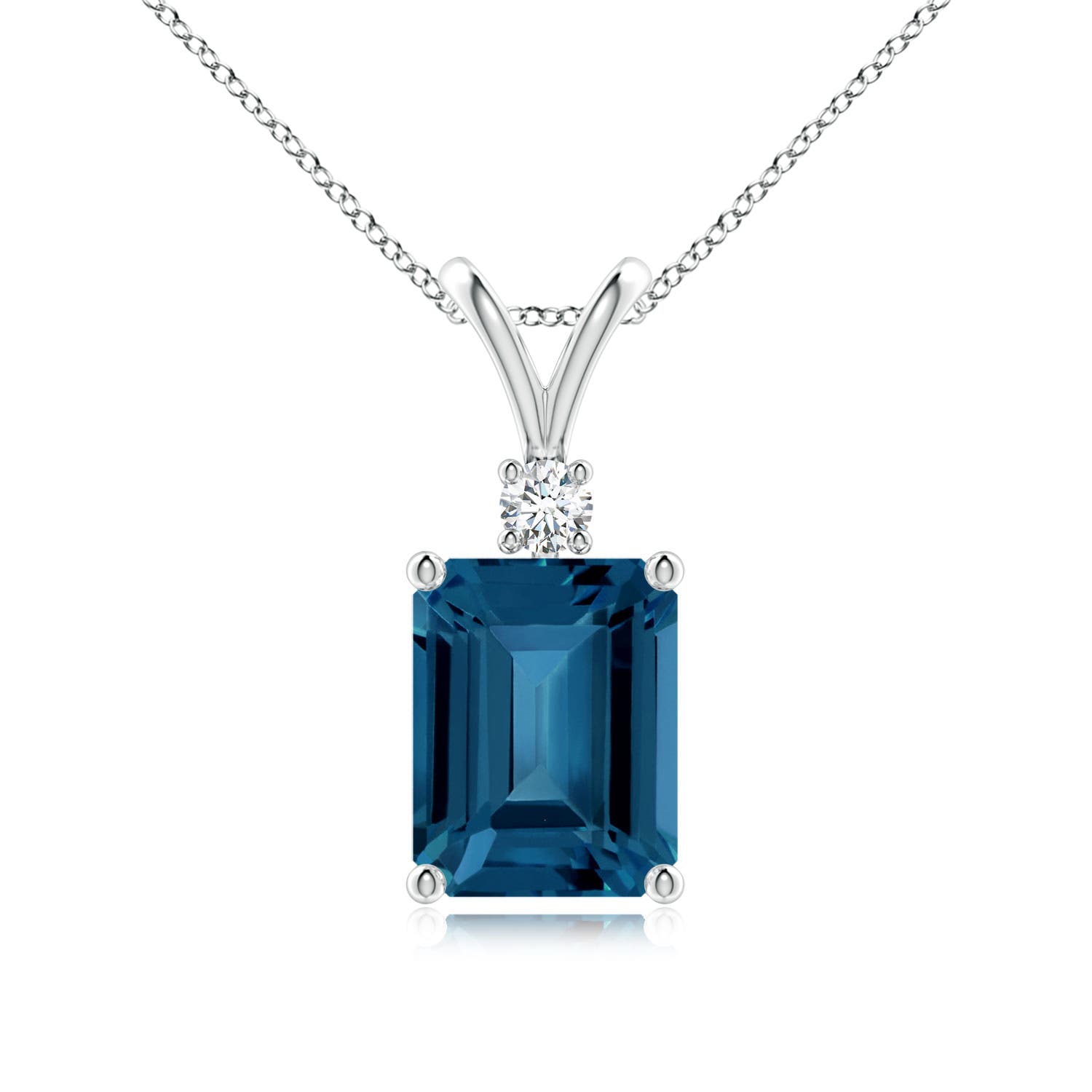 AAA - London Blue Topaz / 2.82 CT / 14 KT White Gold