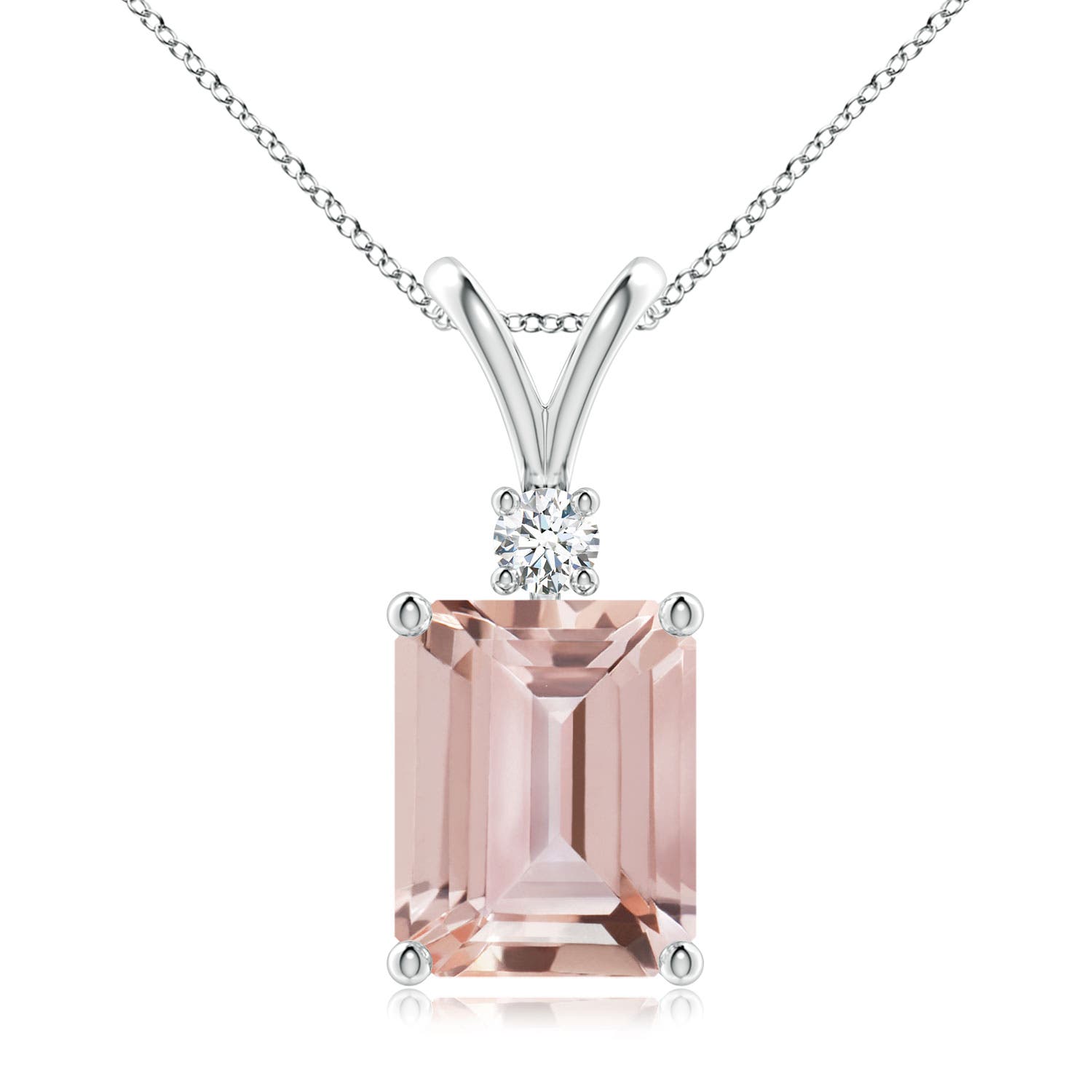 AAA - Morganite / 3.21 CT / 14 KT White Gold