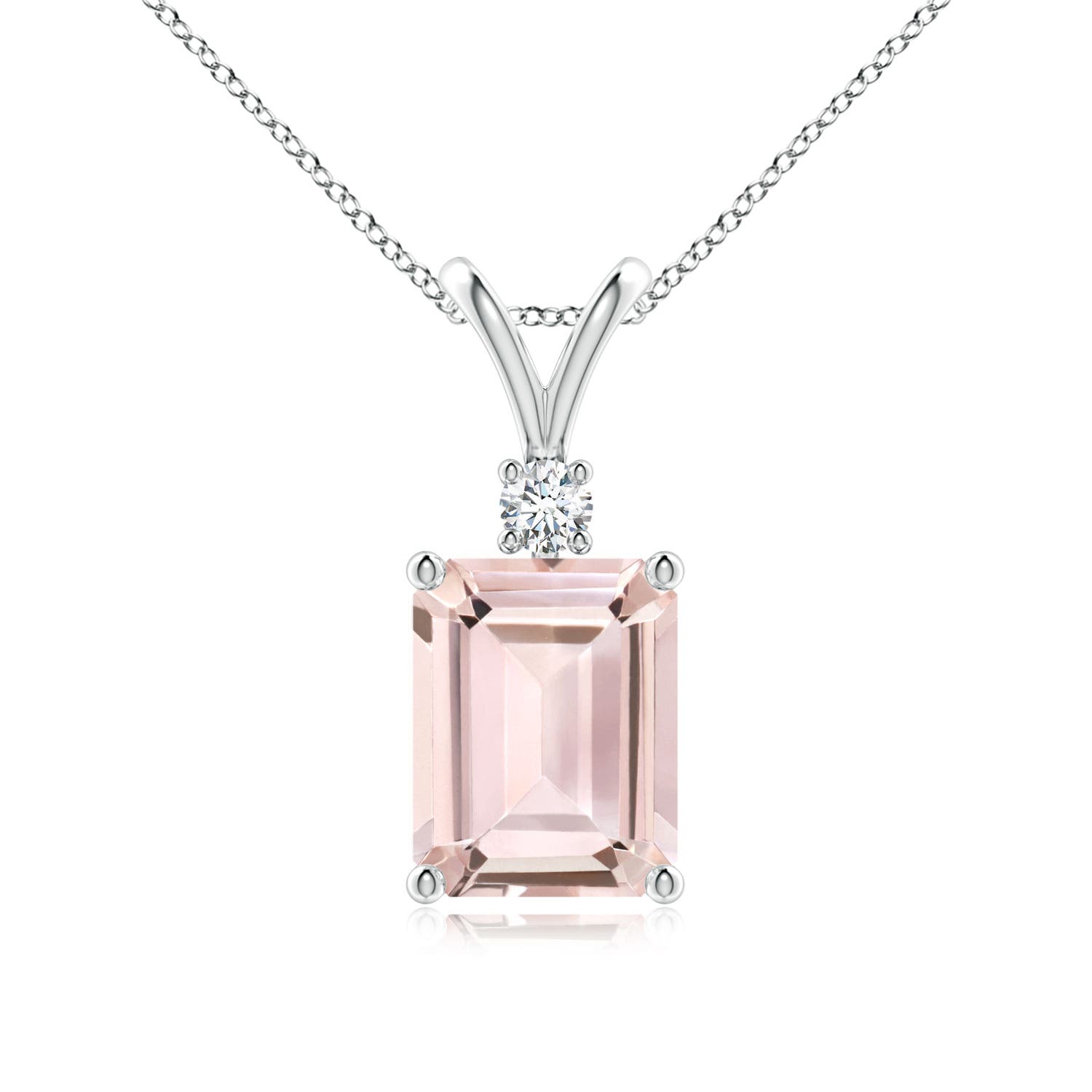 AA - Morganite / 2.12 CT / 14 KT White Gold